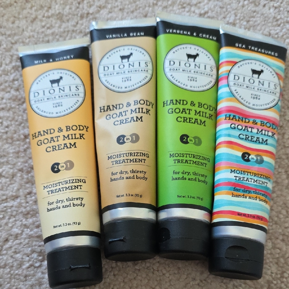 NEW 4 Dionis Hand & Body Goat Milk Cream 3.3 Fl Oz